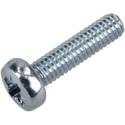 R-TECH 337029 Pozi Pan Head Machine Screws BZP M2.5 10mm - Pack Of 100