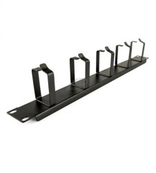 GT Networks Organizator kablowy 19 1U z haczykami x5 metal czarny
