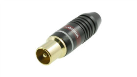 Profesjonalny Wtyk Antenowy Iec Prosty Złoty Na Kabel Aw25