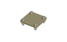 Złącze uniwersalne 2-elem. 80x80 bednarka-bednarka mosiądz 215.1 MS 21500110