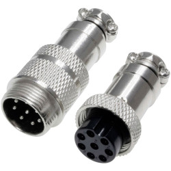 Pollin 453566 DIN Connector Plug &amp; Socket Set 8 Pins