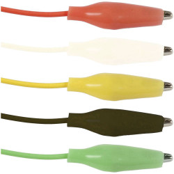 Joy-it pack of 10 quick fit crocodile clips 10 x 50cm cables for SBC