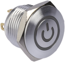 Nasadka przełącznika Chwilowy SPST średnica wycięcia 16mm, montaż panelowy RS PRO