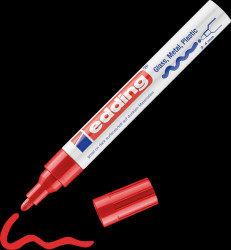 4-750-9-002 Gloss paint marker, 2 - 4 mm, red