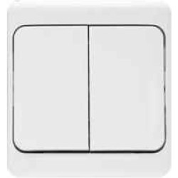 BRYZA biały Łącznik podwójny IP54 180405 KOS