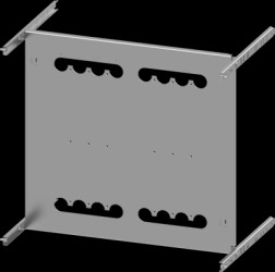 Mounting plate, metal, (L x W x H x D) 600 x 600 x 500 x 400 mm, for 3VA23 (400A), 3VA24 (630A), 4 pole, fixed installation with