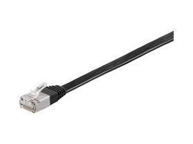 Kabel płaski Patchcord CAT 6 U/FTP PIMF RJ45/RJ45 0,5m czarny