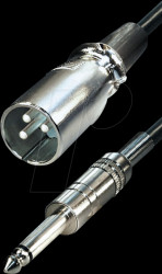 A 125 Microphone cable, XLR connector/6.3 mm jack connector, 5 m