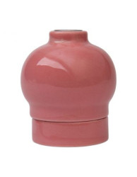 CERAMICZNA OPRAWKA ŻARÓWKI E27 XD06W PASTELOW ŁOSOSIOWA