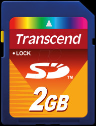 TS2GSDC 2 GB SD card, Transcend