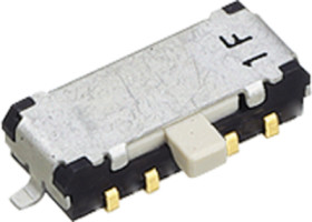 Slide switch, On-On-On, 2 pole, straight, 100 mA/12 VDC, CMS-2302B