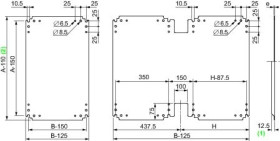 Izolowana płyta montażowa z bakelitu dla obud.PLAwys.500xW750mm lub wys.750xW500mm NSYPMB75