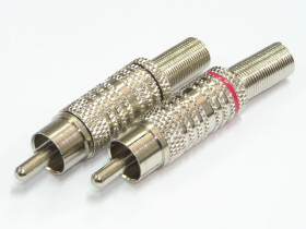 Wtyk RCA CINCH metalowy mały