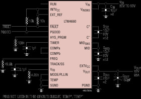 60V, 300W Hybrid Step-Down μModule Bus Converter