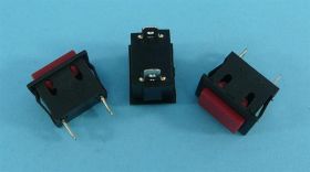 PRZYCISK 'SN-304' RED 2-PIN 4,8mm