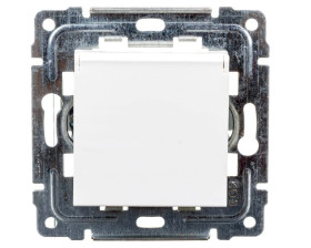 DANTE Gniazdo bryzgoszczelne z/u z przesłonami klapka transparentna białe 450439