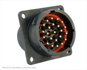 Złącze wielostykowe przemysłowe 23-pinowe Montaż na kołnierzu Wtyczka Souriau Sunbank by Eaton