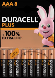 Alkali manganese-battery, 1.5 V, LR03, AAA, round cell, surface contact, PLUS-AAA K8