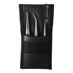 Zestaw pęset dł. całkowita 120 mm, 150 mm, 160 mm Bernstein ESD Stal