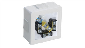 Puszka Instalacyjna Natynkowa Typu Klik Z Dławikami Gumowymi 86X86x40mm...