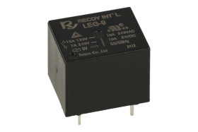 Przekaźnik; elektromagnetyczny miniaturowy; LEG-9; 9V; DC; 1 styk przełączny; 10A; 240V AC; 10A; 24V DC; do druku (PCB); Rayex E