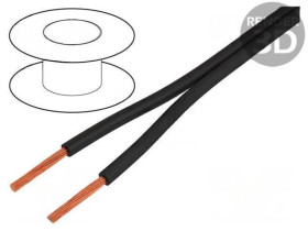 Przewód SILI-ZW 2x0,75mm2 linka Cu silikon czarny 1kV, cena za 1m, 61.7731-21