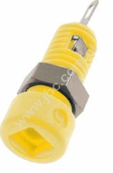 MBI 1 GE Gniazdko izolowane 2mm, mont.M5, lutowane, 6A, żółte, Hirschmann, odpowiednie do wtyków MST 3 i przewodów MVL 2, 930308