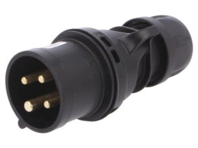 Złącze zasilające 3-fazowe AC, wtyk męski, 16A/400VAC, IP44 014-6X