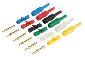 Adapter z wtykiem bananowym Męski typ Wtyk bananowy Czarny, niebieski, zielony, czerwony, biały, żółty Staubli