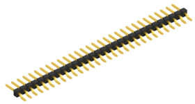 Pin header, 30 pole, pitch 2.54 mm, straight, black, SLLP7SMD05530G