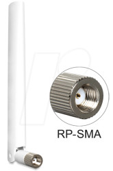 88460 WLAN Antenna, RP-SMA, 2-4 dBi, omnidirekt.