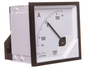 Amperomierz analogowy 72x72 N IP50 BB17 +/-150A/+-60mV pozycja pracy C3 K=90 st. bez atestu KJ MA17N BB1700000000