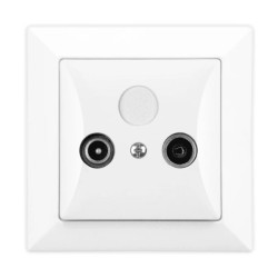 OPAL Gniazdo antenowe RTV końcowe białe GAP Op/K BI