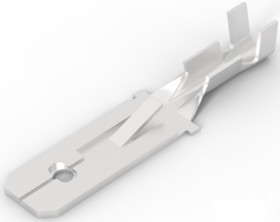 Uninsulated flat plug sleeve, 6.35 x 0.81 mm, 0.32 to 0.82 mm², AWG 22 to 18, brass, silver-plated, 160691-5