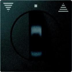 Merten System M Płytka centralna łącznika żaluzjowego obrotowego antracyt MTN569814