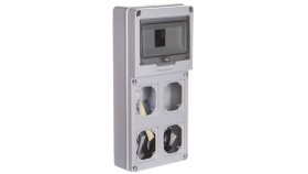Rozdzielnia Budowlana Pusta 8 Mod.4 Gniazda 16A Szara Ec69023