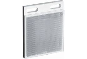 P250F Lustro prostokątne, 61x51mm pow.aktywna 47x47 dwa otwory montażowe, mikrostruktura odpowiednia do czujników laserowych, (R