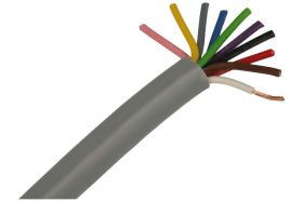 Przewód; do transmisji danych; Technotronik; LIYY; 10x0,14mm2; linka; Cu; szary; PVC; okrągły; 300V; zwój 200m; Technokabel; RoH