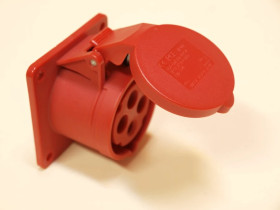 Gniazdo tablicowe proste TWIST 32A 400V 3P+Z 75x75mm 324-6f7