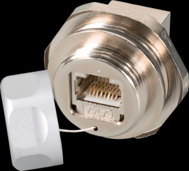 IP67DFKRJ45FLHS Metal adapter, M25, RJ45
