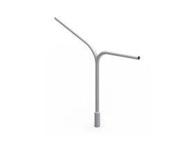 OG wysięgnik lampowy dwuramienny na słup oświetleniowy fi60 100st 40111202 ELKO-BIS