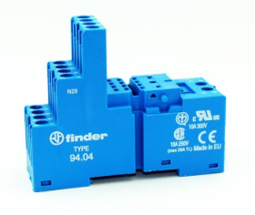 94.04.SMA podstawka przekaźnika do serii 55.32, 55.34, szyna DIN, zaciski śrubowe