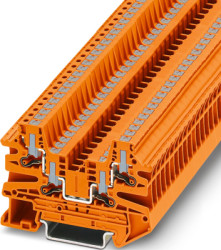 Through terminal block, push-in connection, 0.14-4.0 mm², 24 A, orange, 1291517
