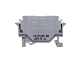 Złączka szynowa 2-przewodowa 4mm2 z diodą 1N4007 szara 281-603/281-411 /100szt./