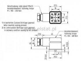 GDMF3016 DAAA złącze 3+PE, dławik M16 niskie
