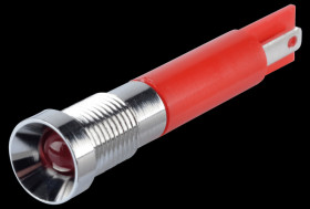 Q8R1CXXR24E Indicator LED, 24 V DC, 8 mm, FASTON, red/BrC