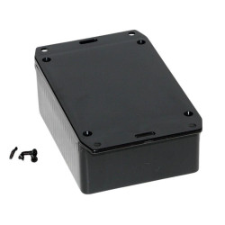 1591SSFLBK Hammond Multipurpose Black GPABS Enclosure Flanged Lid 110 x 82 x 44mm