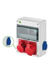 Rozdzielnica budowlana RS-10 10-mod. 2x2P+Z, 16A/5P, 32A/5P, IP54, bez zabezpieczeń 6228-00