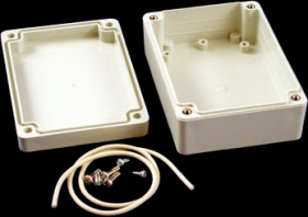 PC enclosure, (L x W x H) 105 x 75 x 40 mm, light gray (RAL 7035), IP65, RP1080