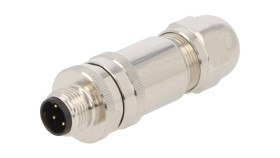 Złącze Okrągłe M12 Męskie Proste Ekranowane 4Pin 250V Pg9 T4111512041-000